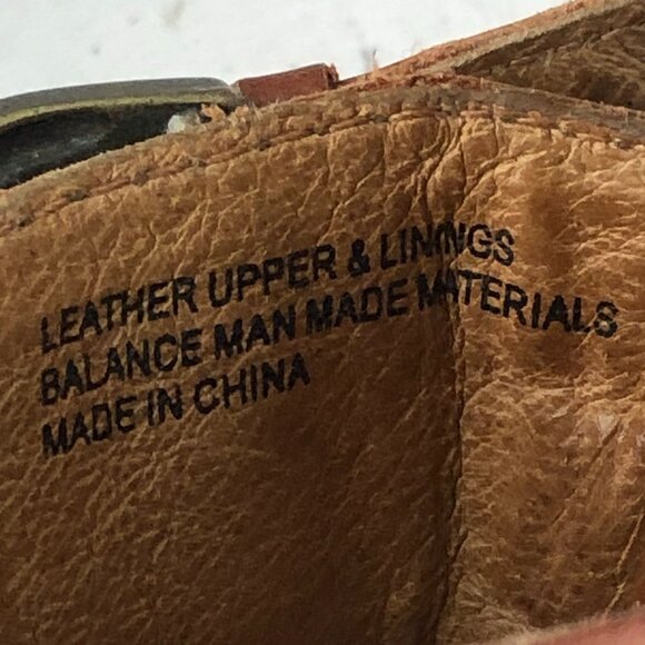 Born Women's 7 Tinari Brown Leather Open Toe Buckle Slip On High Heel Sandals - Picture 16 of 16